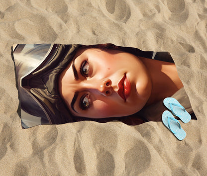 Female Pilot Beach Towel