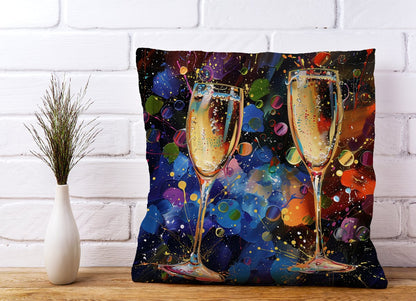 Splashart Champagne Flutes Cushions