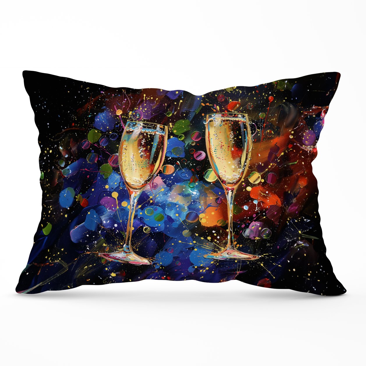 Splashart Champagne Flutes Cushions