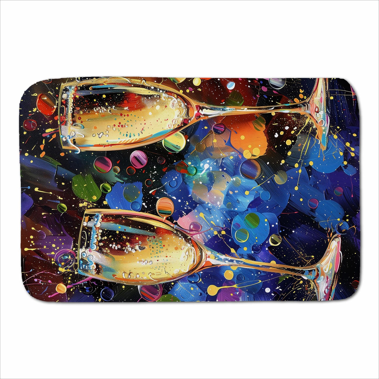 Splashart Champagne Flutes Sherpa Blanket