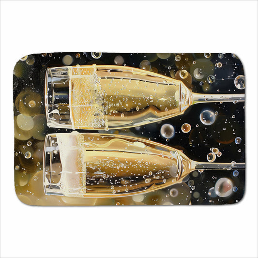 Splashart Bubbly Champagne Flues Sherpa Blanket