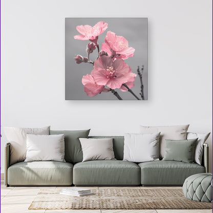 Delicate Pink Flowers Canvas