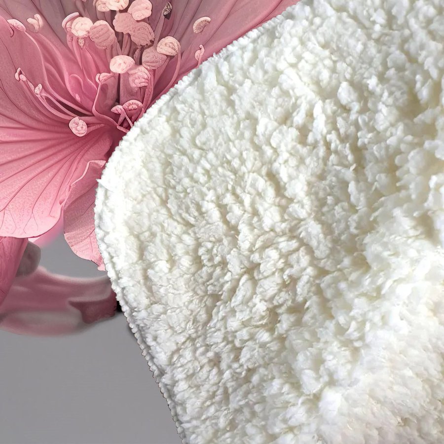 Delicate Pink Flowers Sherpa Blanket