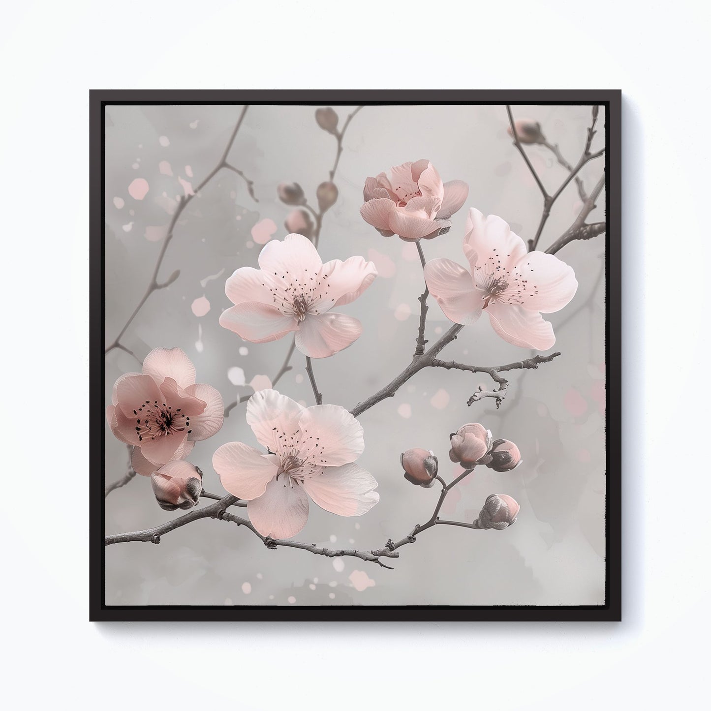 Delicate Spring Blossom Framed Canvas