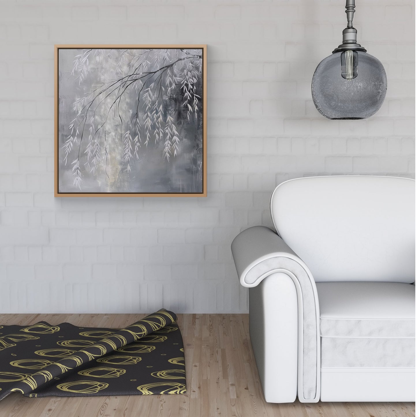 Wintery Tree Framed Canvas