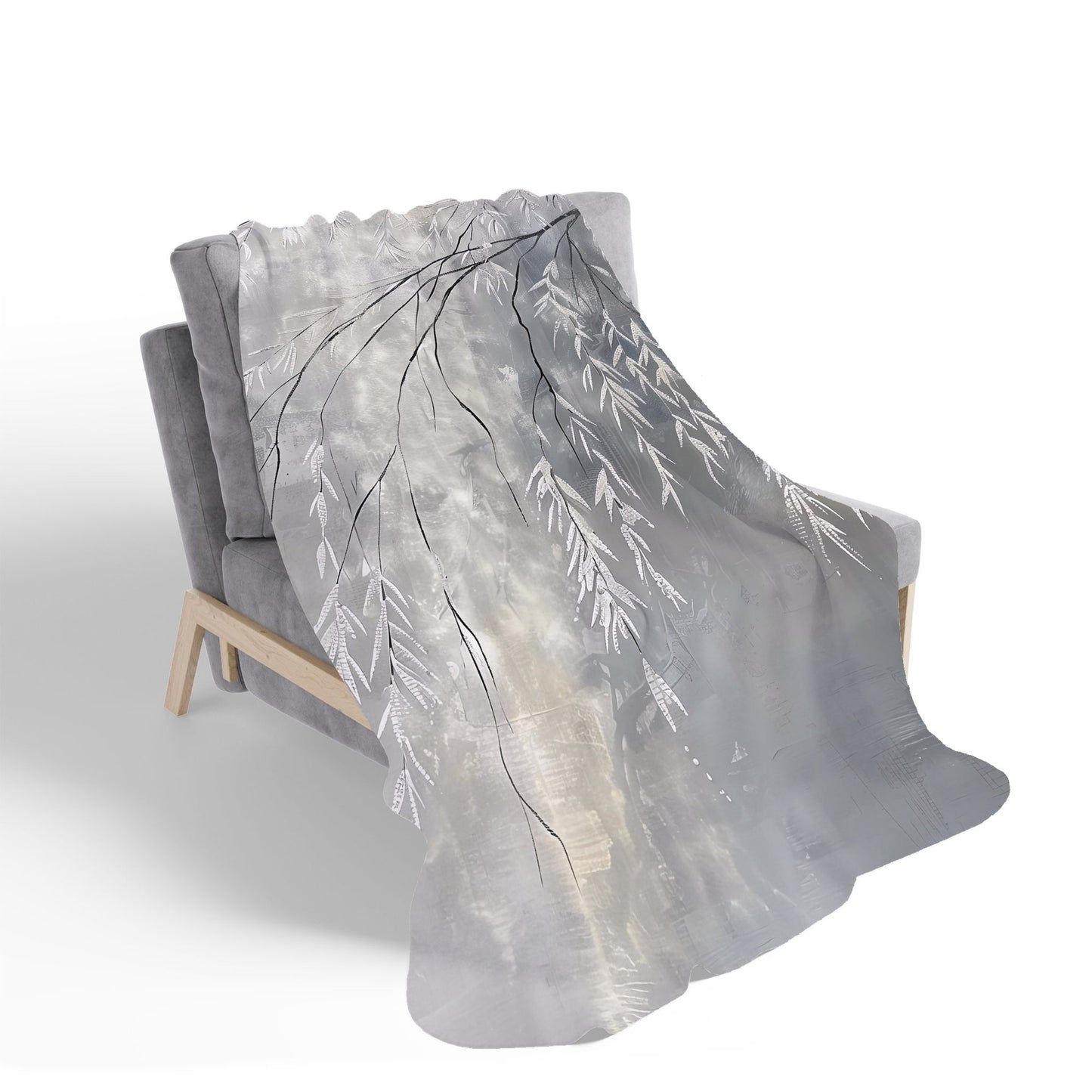 Wintery Tree Sherpa Blanket