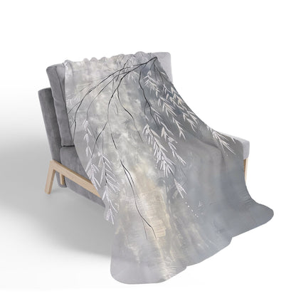 Wintery Tree Sherpa Blanket