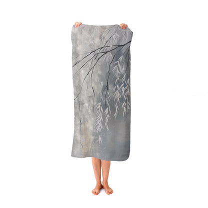 Wintery Tree Beach Towel
