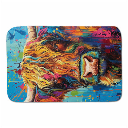 Splashart Highland Cow Sherpa Blanket