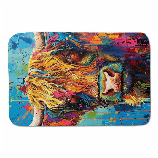 Splashart Highland Cow Sherpa Blanket