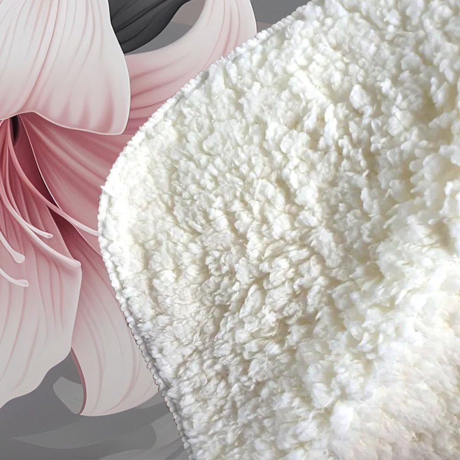 Pink Lilies On Grey Sherpa Blanket