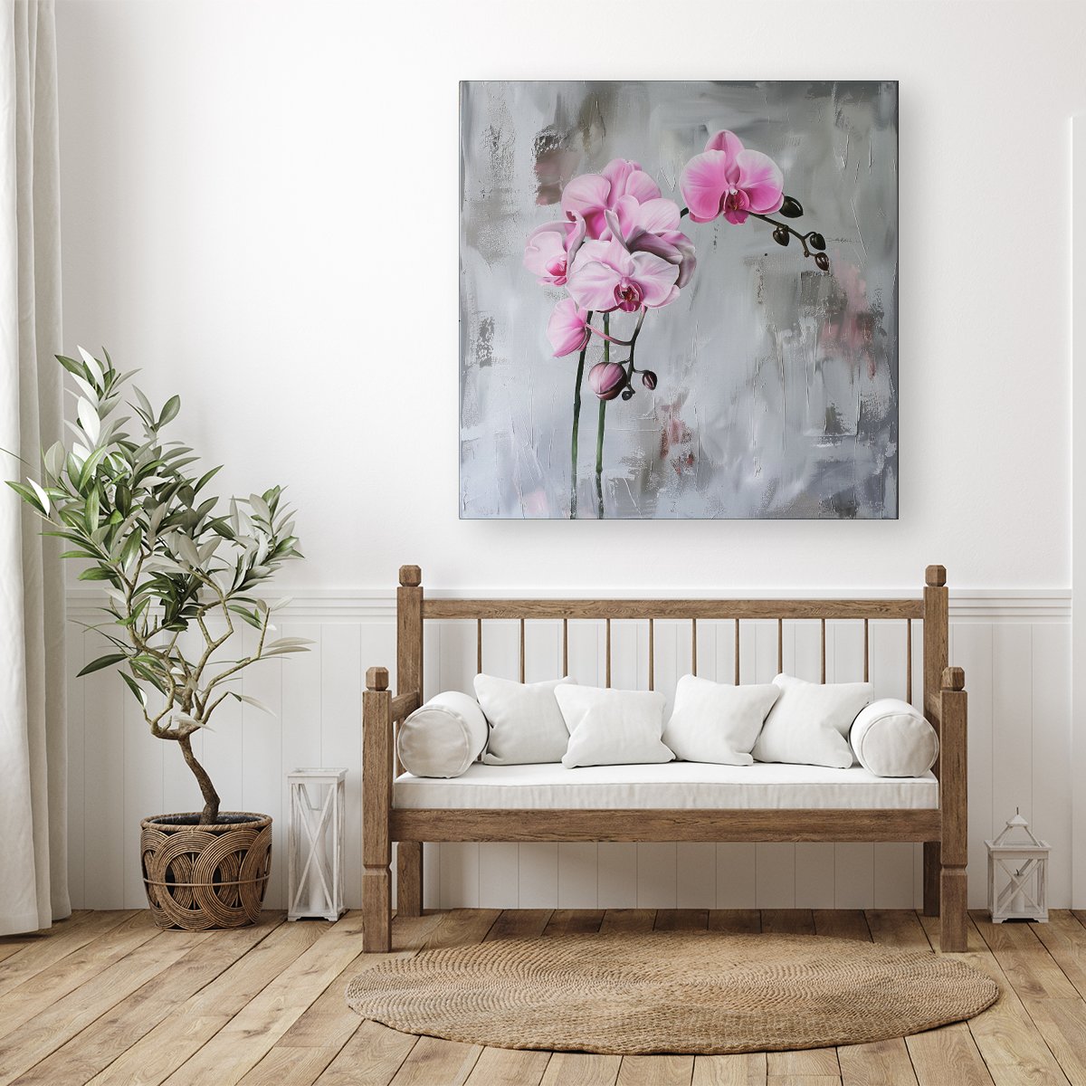Pink Orchids Canvas