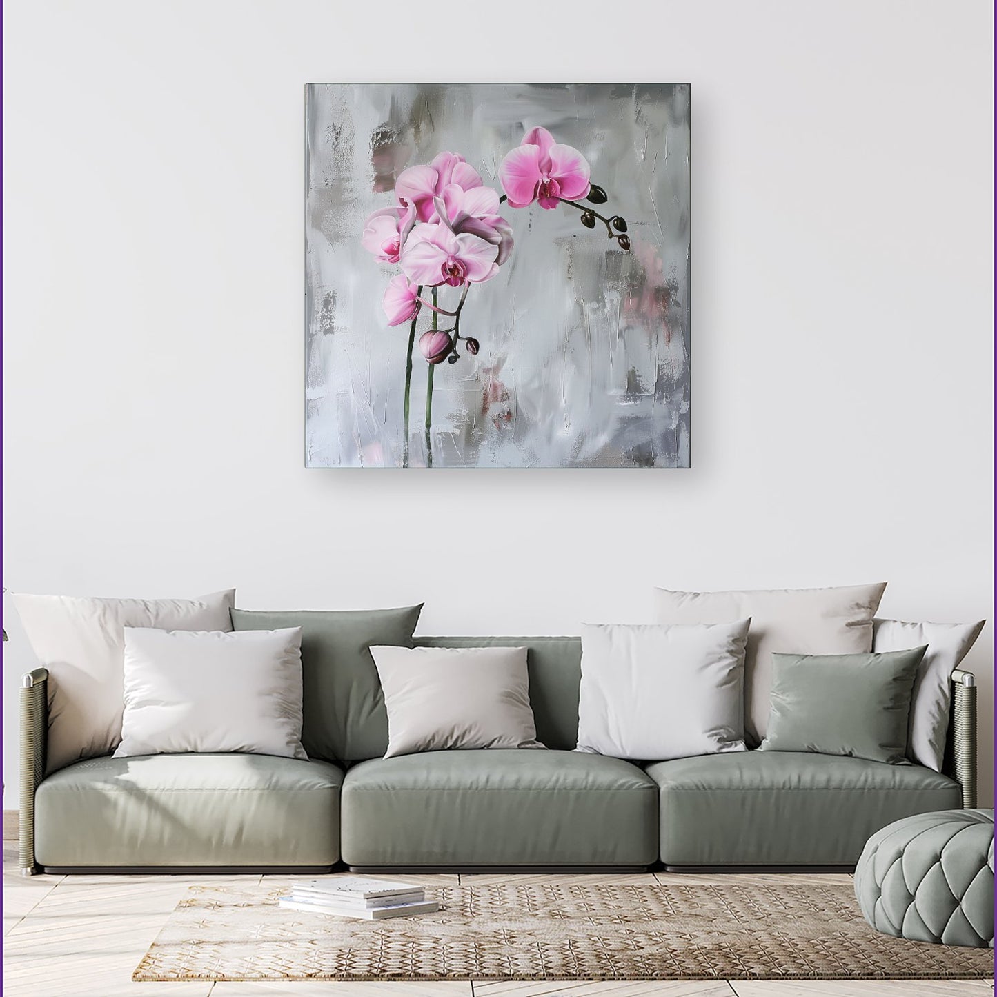 Pink Orchids Canvas