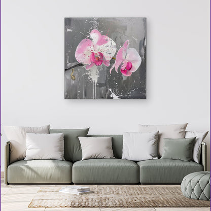 Pink Orchids Splashart Canvas