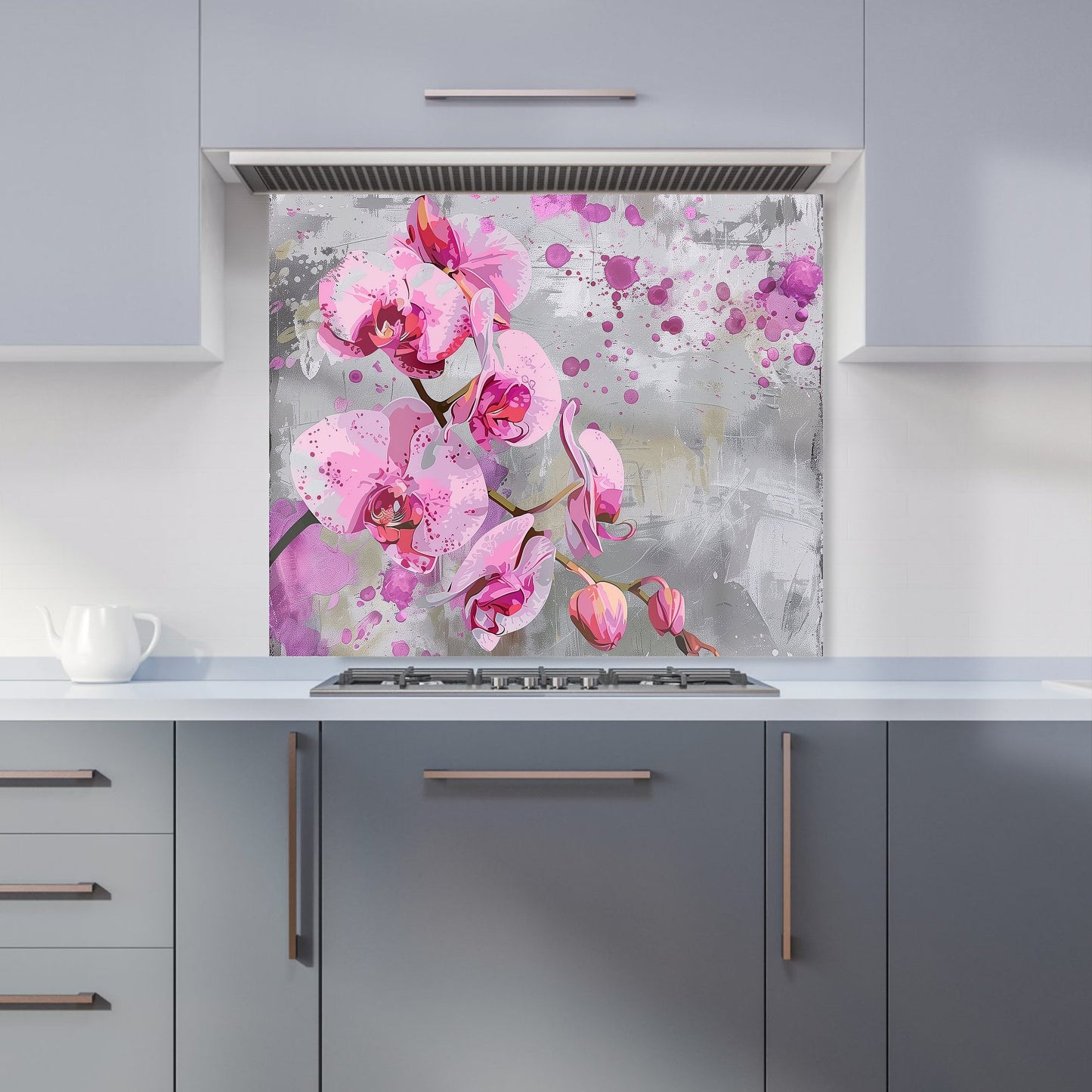 Orchids Splashart Kitchen Splashback