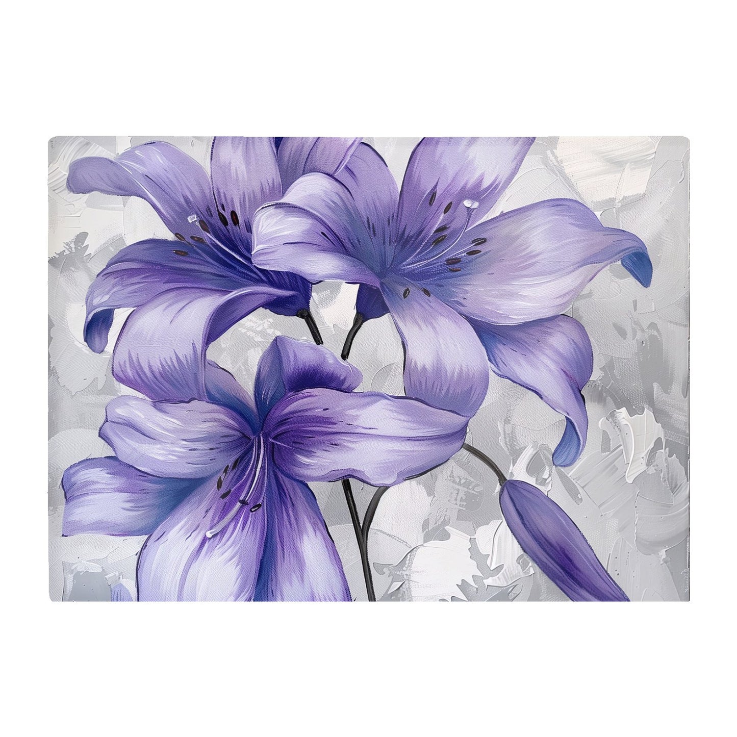 Purple Lilies Chopping Board