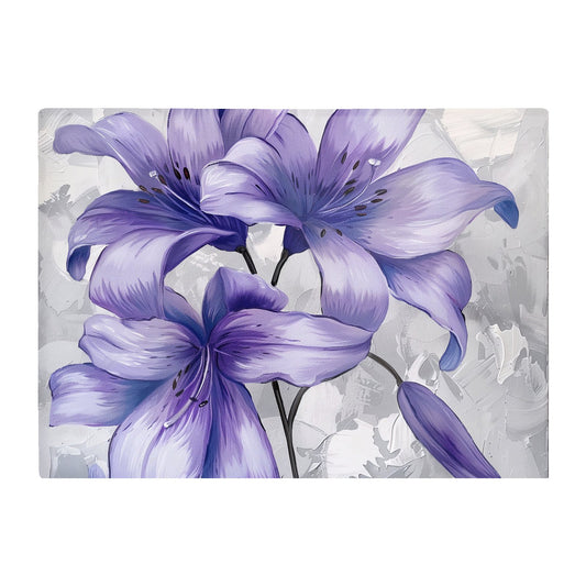 Purple Lilies Chopping Board