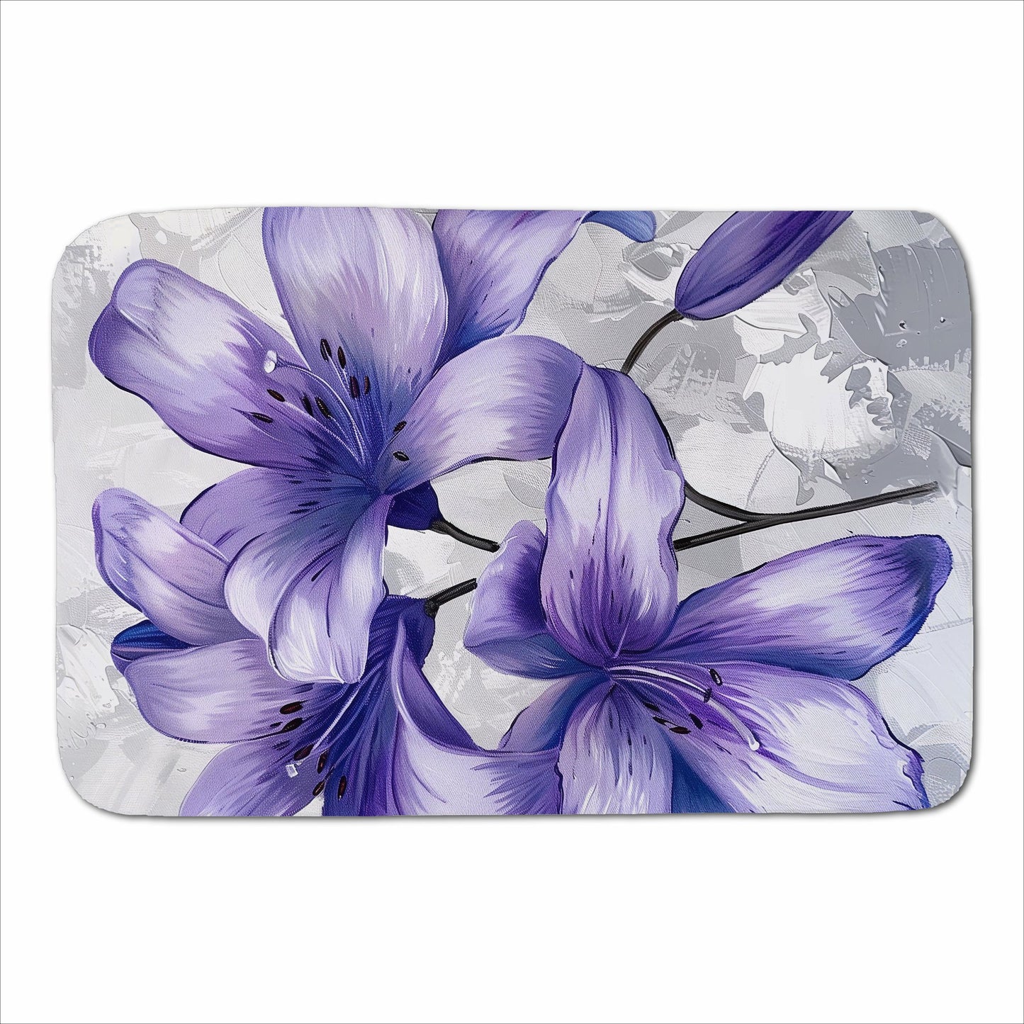 Purple Lilies Sherpa Blanket