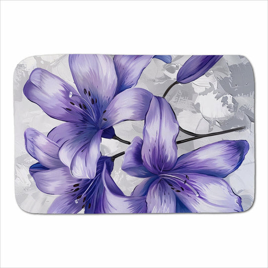 Purple Lilies Sherpa Blanket