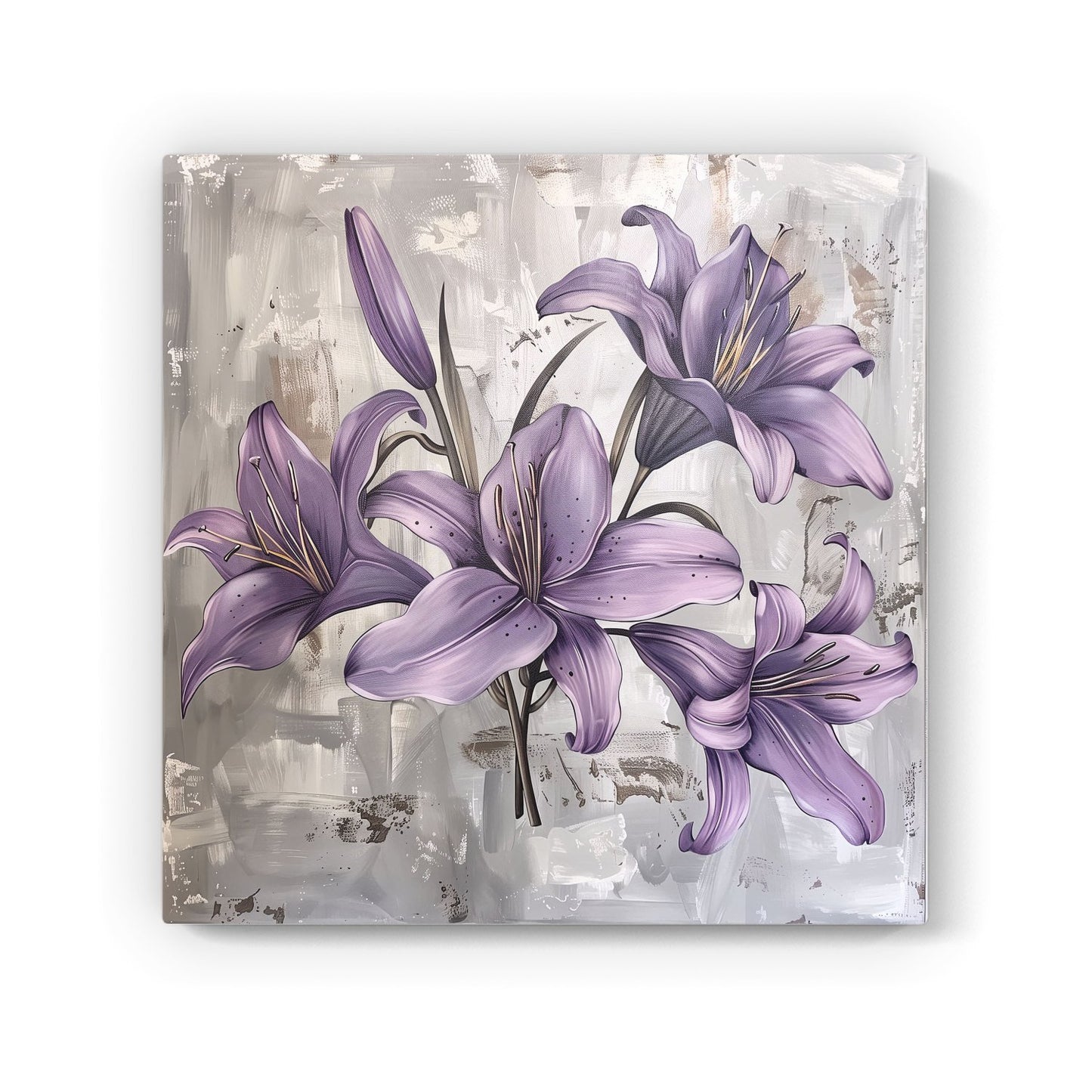 Purple Lilies In Bloom Canvas