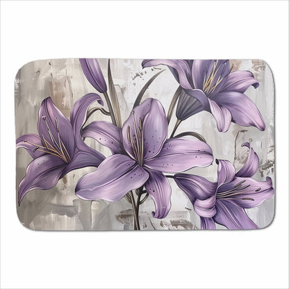 Purple Lilies In Bloom Sherpa Blanket