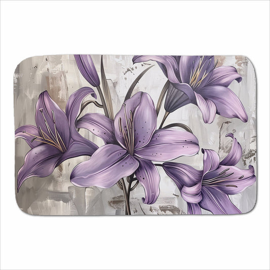 Purple Lilies In Bloom Sherpa Blanket