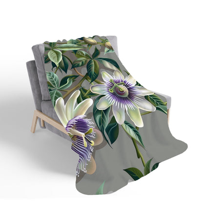 Passion Flowers Sherpa Blanket