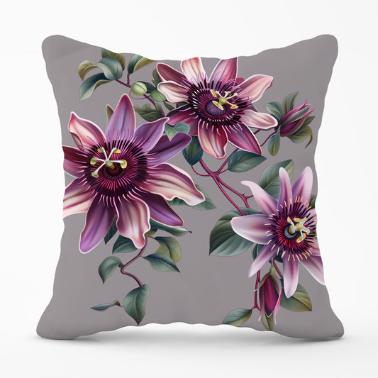 Purple Passion Flowers Cushions