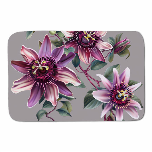 Purple Passion Flowers Sherpa Blanket