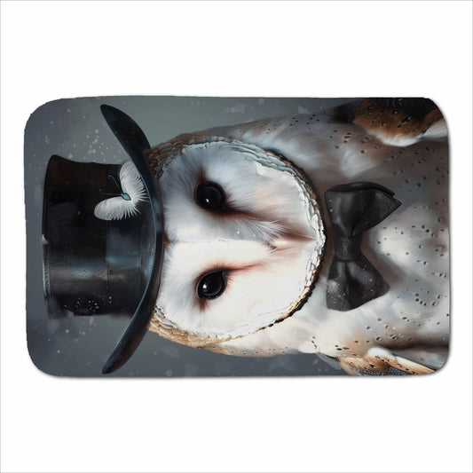 Owl In A Top Hat Sherpa Blanket