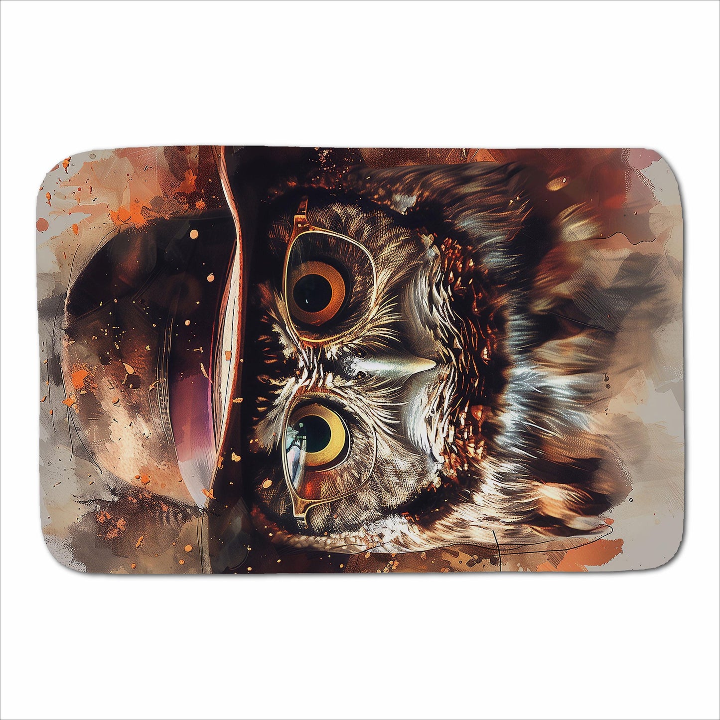 Owl With Hat And Glasses Sherpa Blanket