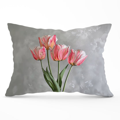 Painted Pink Tulips Cushions