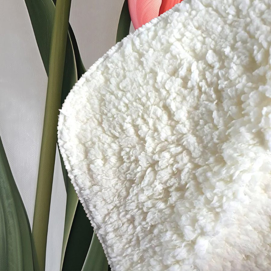 Spring Tulips Sherpa Blanket
