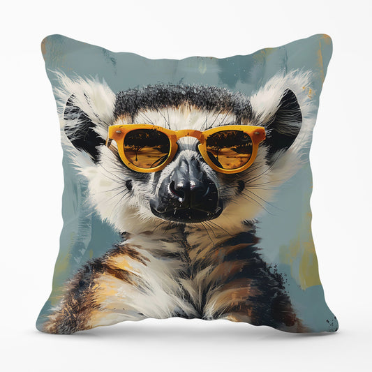 Lemur In Glasses Cushions
