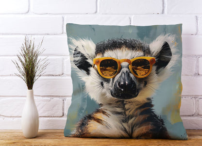 Lemur In Glasses Cushions