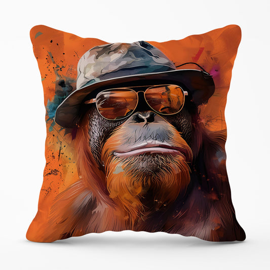 Orangutan In Glasses Cushions