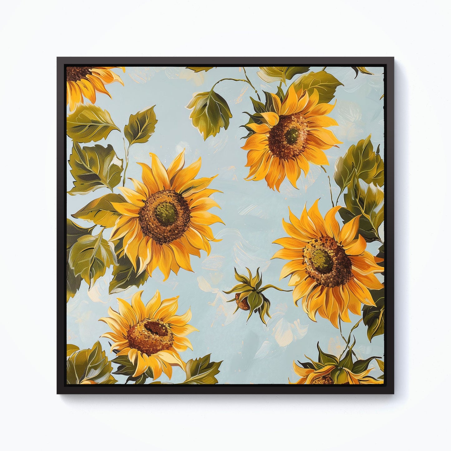 Summer Sunflowers Framed Canvas