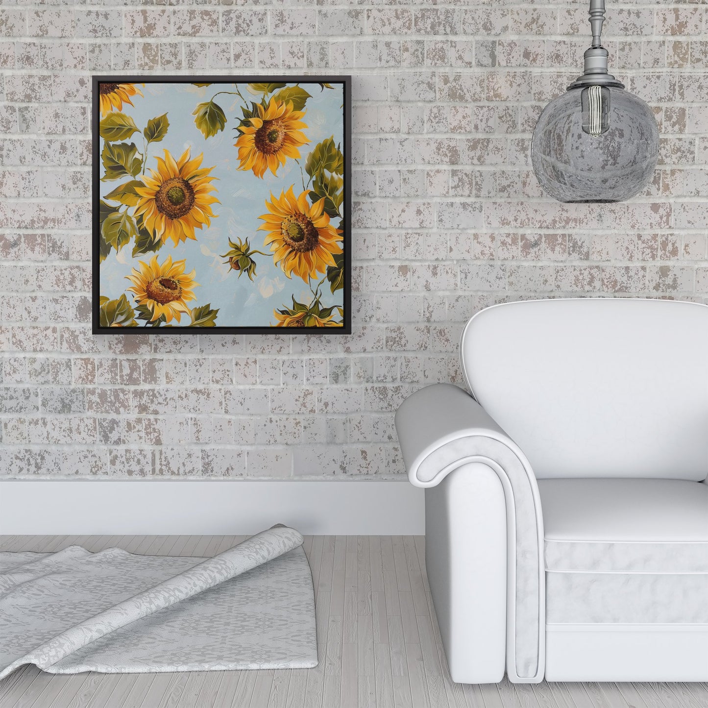 Summer Sunflowers Framed Canvas
