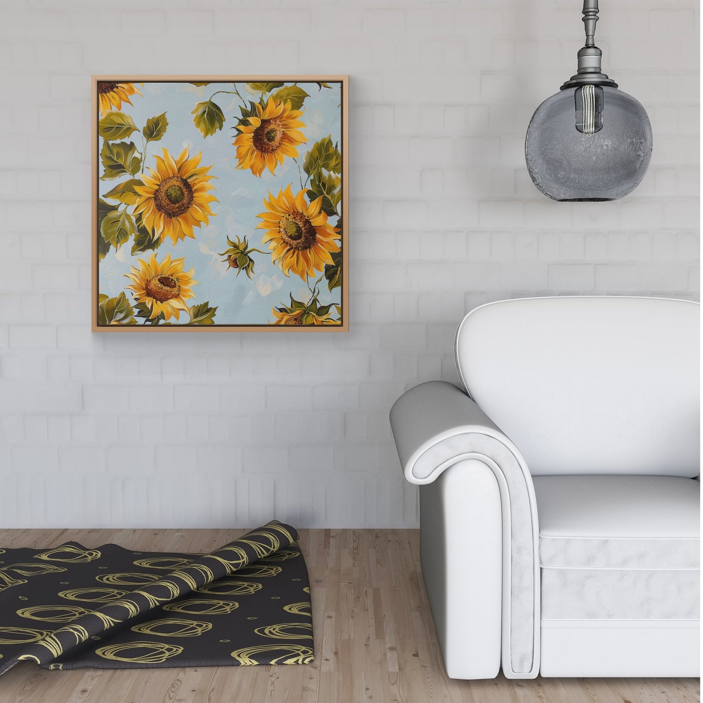 Summer Sunflowers Framed Canvas