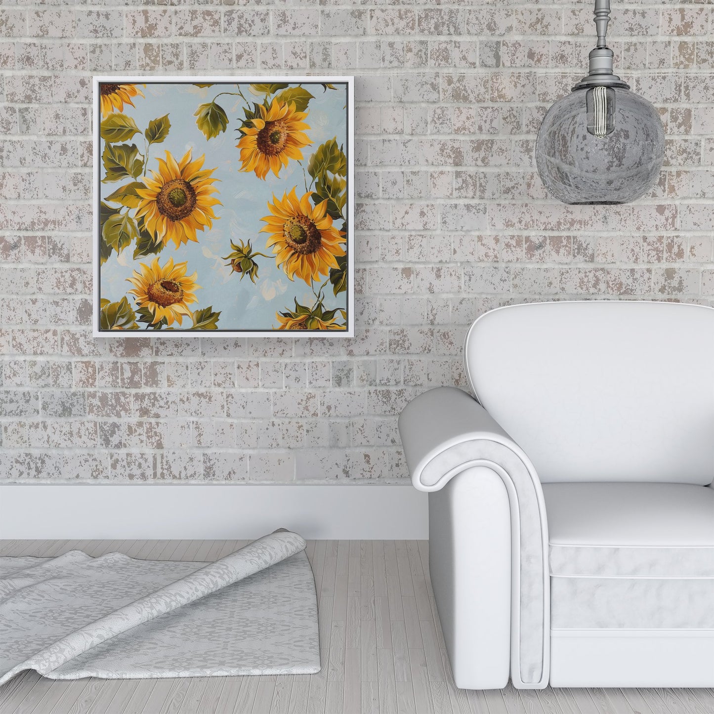 Summer Sunflowers Framed Canvas