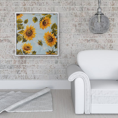 Summer Sunflowers Framed Canvas