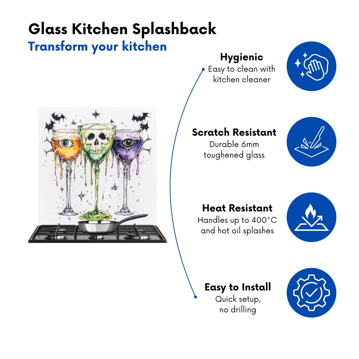 Halloween Toast to the Dead Kitchen Splashback