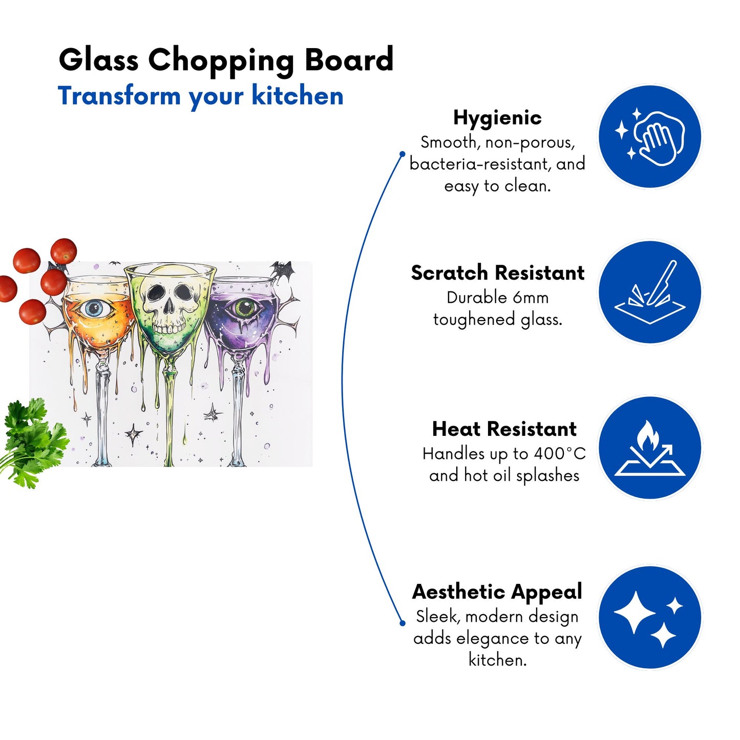 Halloween Toast To The Dead Chopping Board