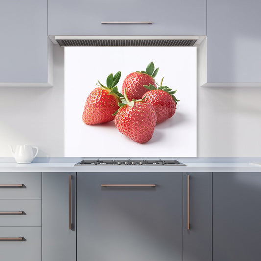 Cluster of Fresh Strawberries Kitchen Splashback