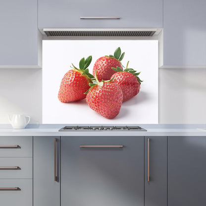 Cluster of Fresh Strawberries Kitchen Splashback