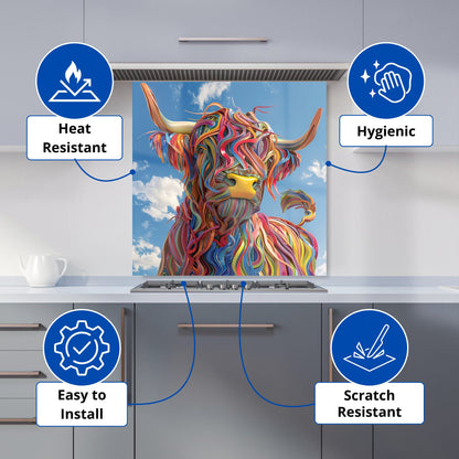 Twisted Colors of the Bull Kitchen Splashback