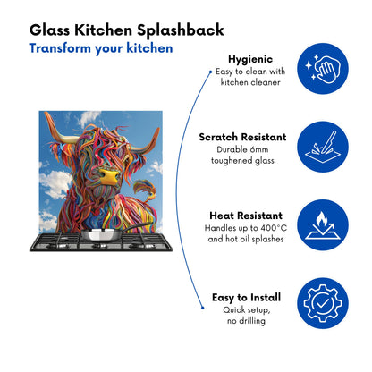Twisted Colors of the Bull Kitchen Splashback