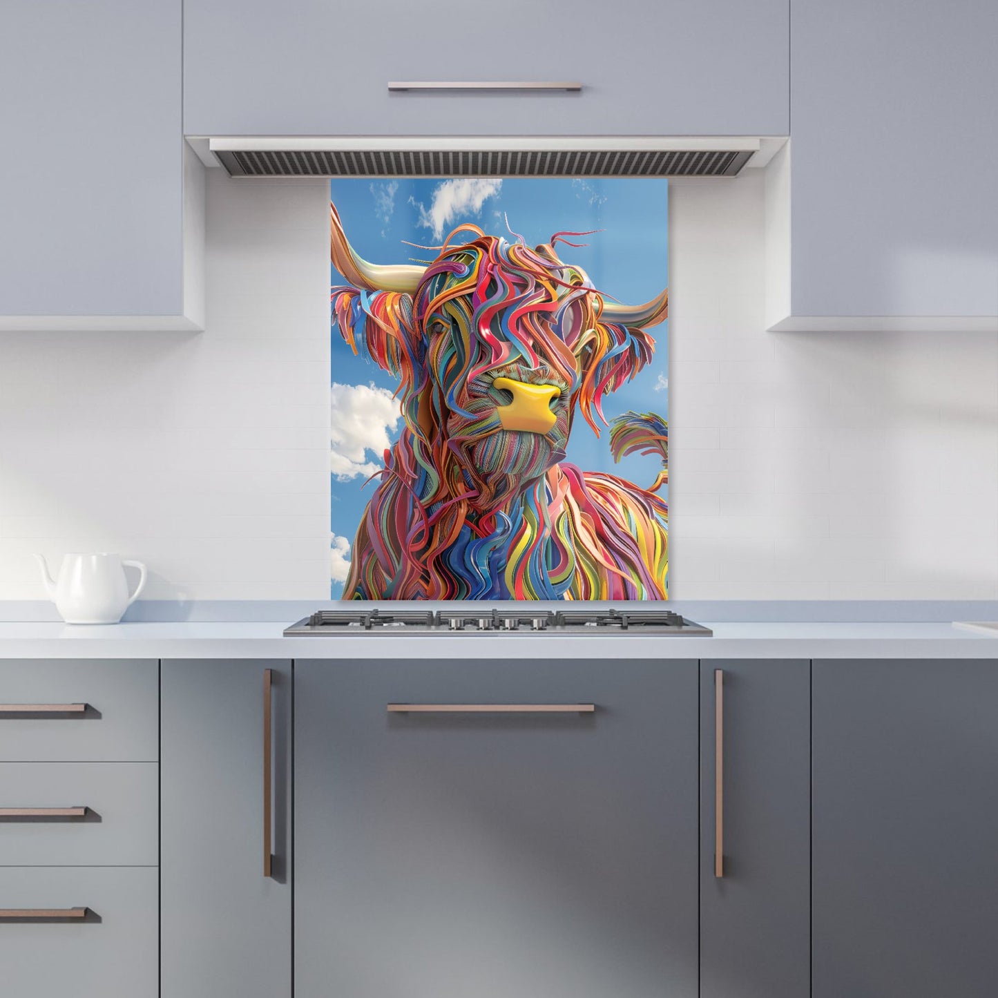 Twisted Colors of the Bull Kitchen Splashback