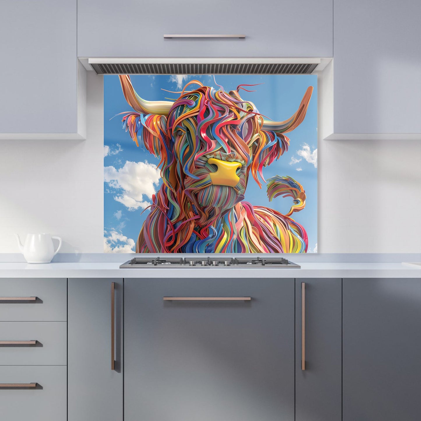 Twisted Colors of the Bull Kitchen Splashback