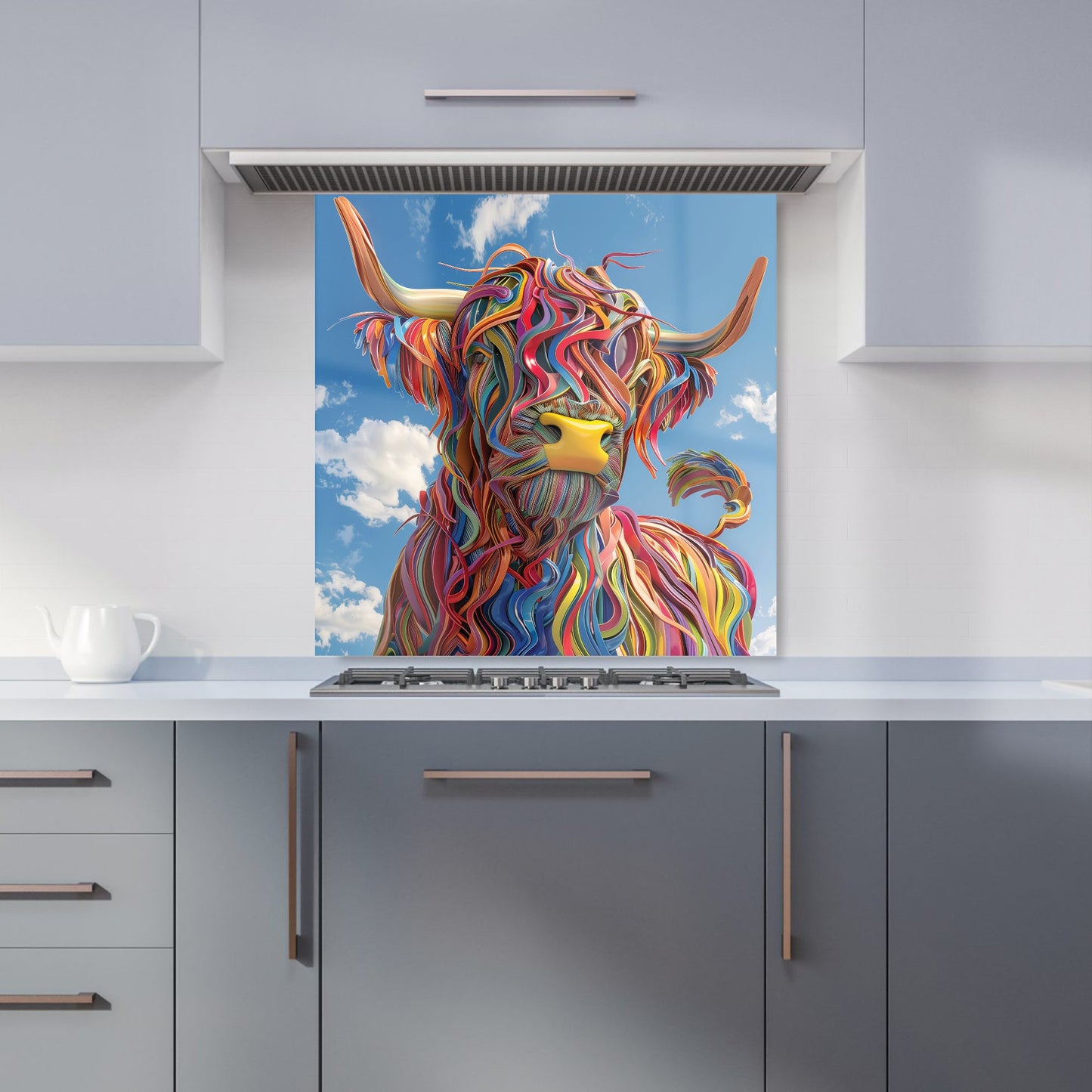 Twisted Colors of the Bull Kitchen Splashback